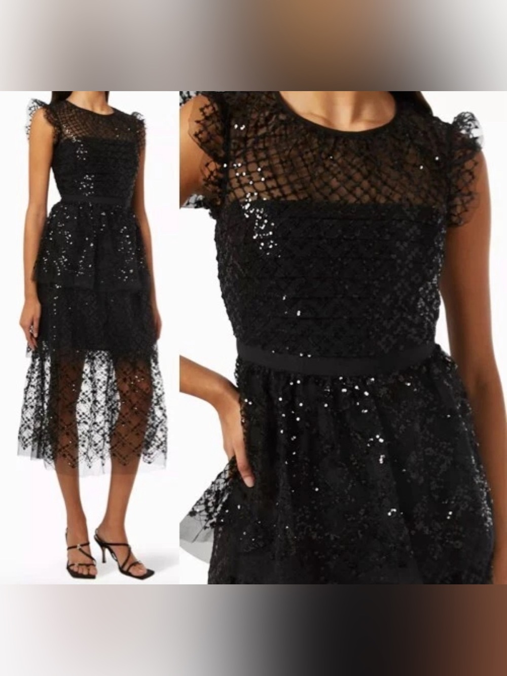 NWT Self Portrait Sequin Gown, 10